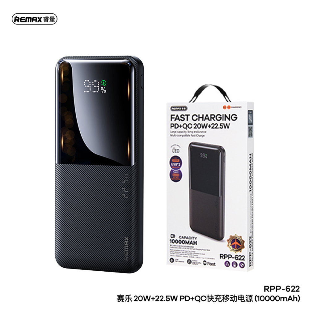Remax Rpp-622 20w+22.5w Pd+qc Fast Charge Power Bank 10000mah Black - 4