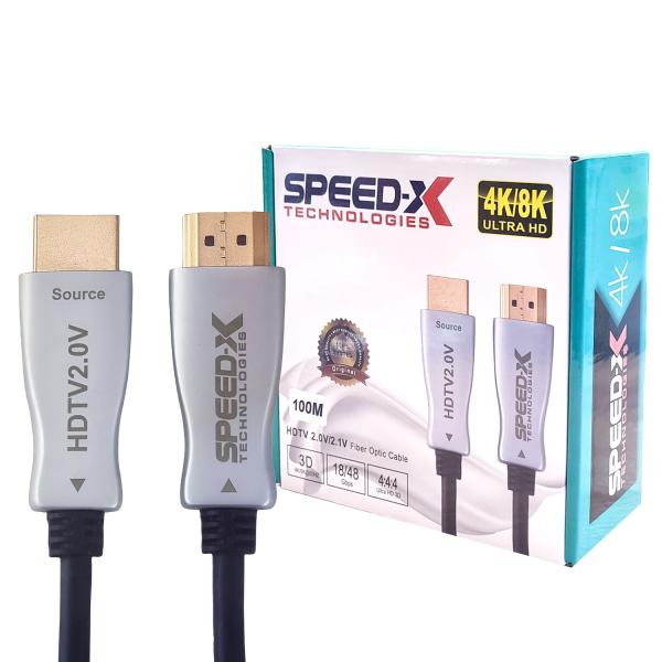 Speed-x 100m Fiber Hdmi Cable 2.02.1 Aoc(active Optical Cable) 30awg Copper Support 4k 8k Uhd (full Length) - 3