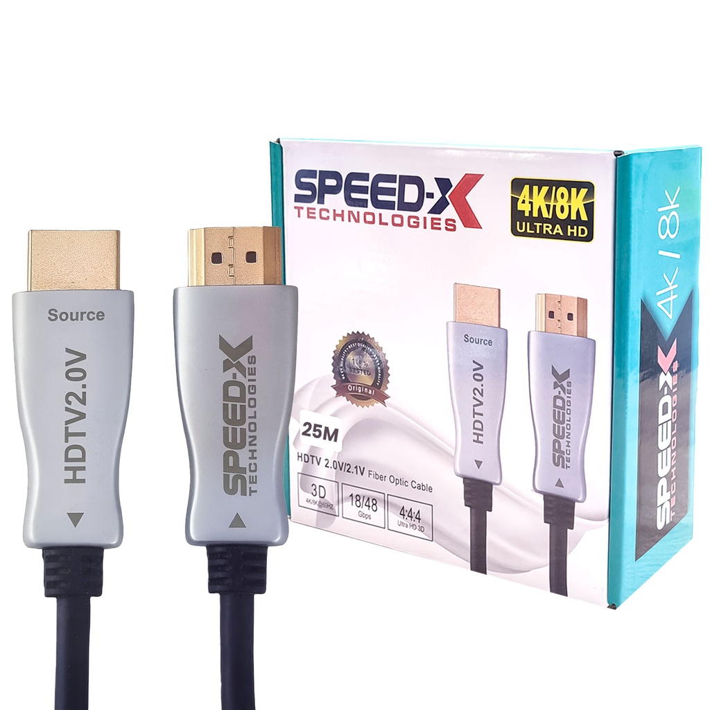 Speed-x 25m Fiber Hdmi Cable 2.02.1 Aoc(active Optical Cable) 30awg Copper Support 4k 8k Uhd (full Length) - 3