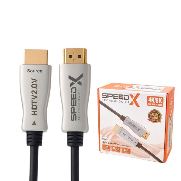Speed-x 60m Fiber Hdmi Cable 2.02.1 Aoc(active Optical Cable) 30awg Copper Support 4k 8k Uhd (full Length) - 4