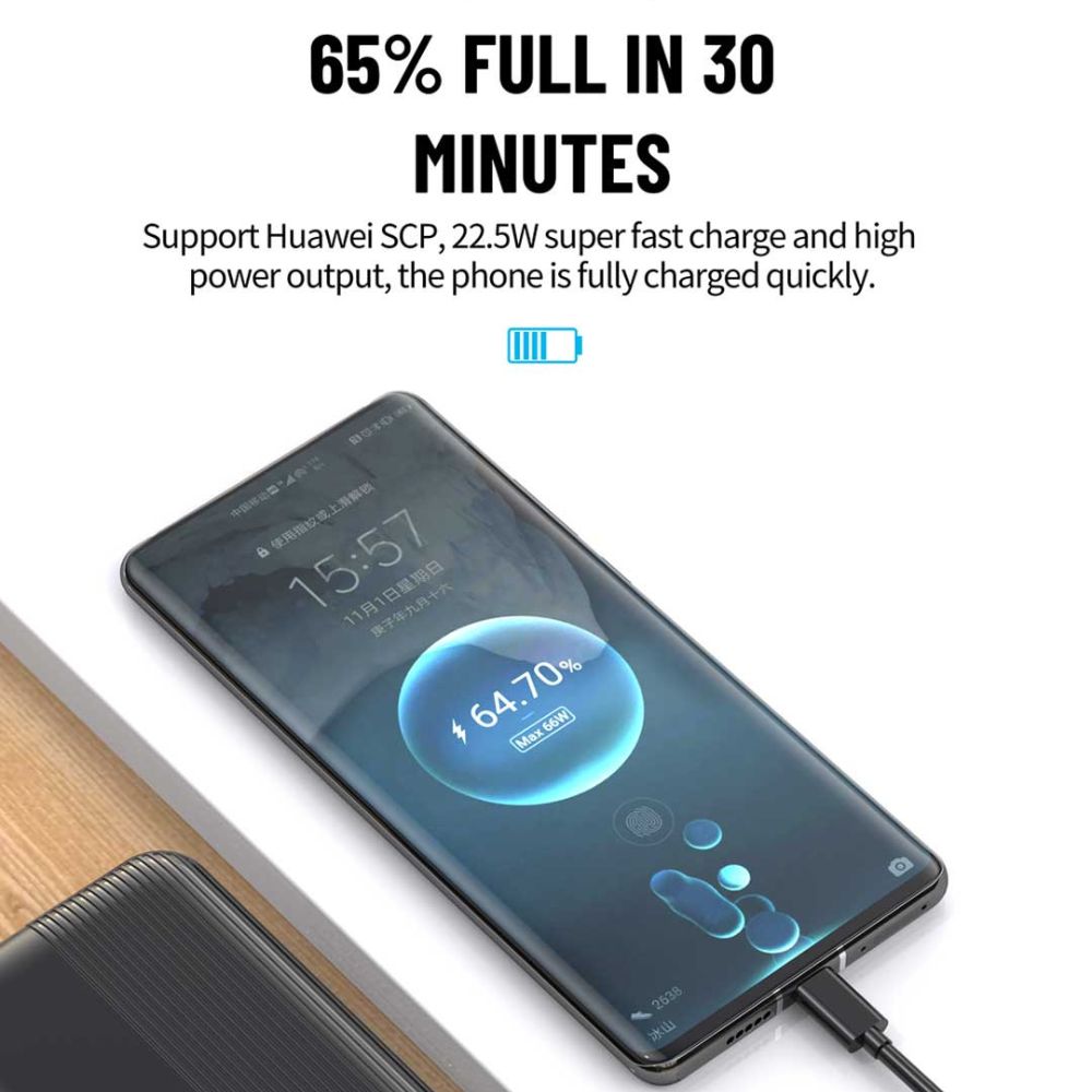 Aspor A320 Power Bank With Display 22.5w Pd + Qc 3.0 10000mah - 3