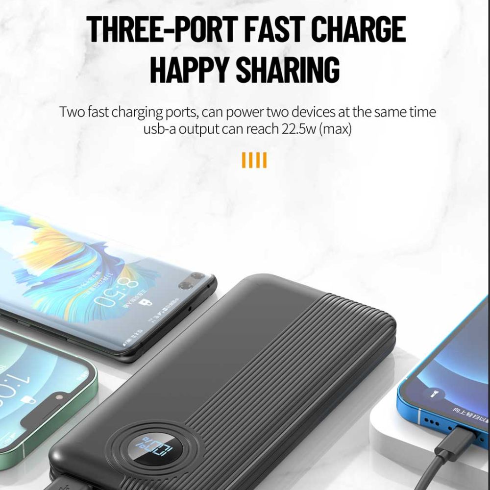 Aspor A320 Power Bank With Display 22.5w Pd + Qc 3.0 10000mah - 4