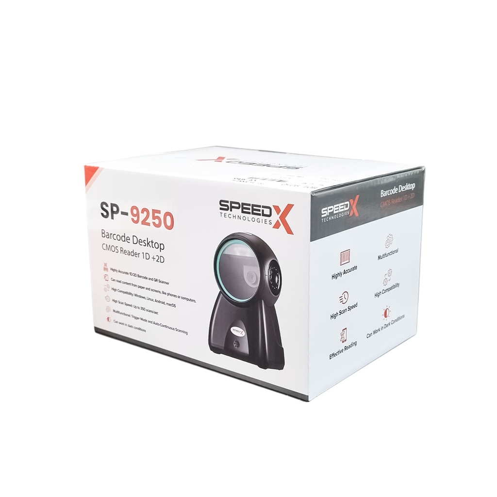 Speed-x Hoi-9250 2d Desktop Barcode Image Scanner - 4