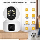 Speed-x N9-2 Hd Smart 4mp 2+2 Wifi Double Lens Auto-tracking Tow Way Audio Ir Night Vision Camera - 3