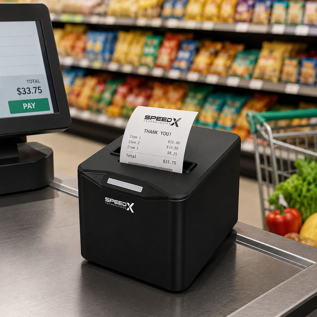 Speed-x Sp-200u 80mm Thermal Receipt Printer Usb Black - 3