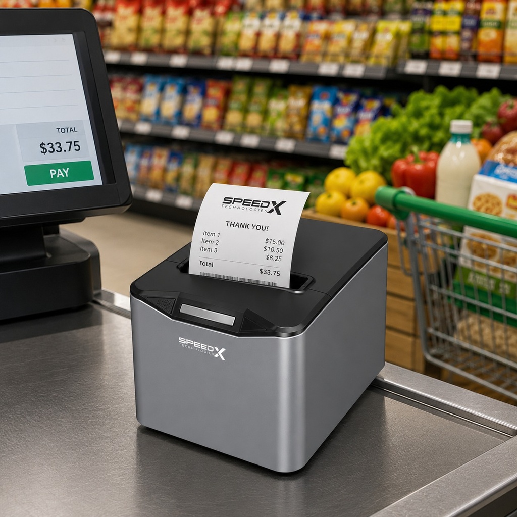 Speed-x Sp-200u 80mm Thermal Receipt Printer Usb Grey - 3
