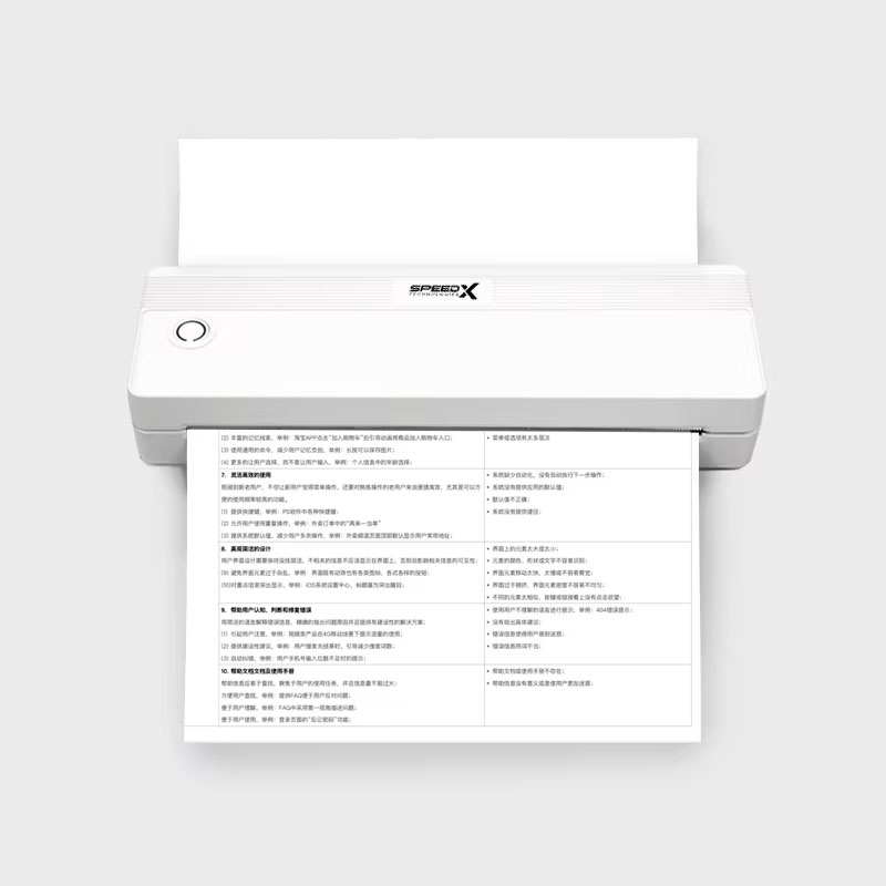 Speed-x Sp-a42 (bt+wifi) A4 Portable Inkless Thrmal Prnter 10mms - 2
