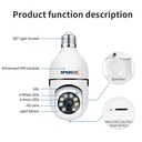 Speed-x Sp-e27 Bulb Camera 1080p Wifi 360 Degree Panoramic Night Vision Two-way Audio Motion Detection With V380pro App - 4