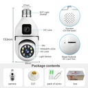 Speed-x Sp-e28-2 Dual Lens Bulb Camera 1080p Wifi Panoramic Night Vision Motion Detection With V380 Pro App - 4