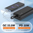 Aspor A337 22.5w Pd 30000mah Fast Charge Power Bank Lcd Display Black - 3
