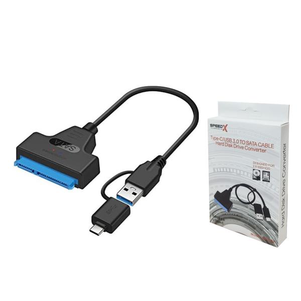 Speedx 2 In 1 Usb And Type-c To Sata 3.0 Cable - 3