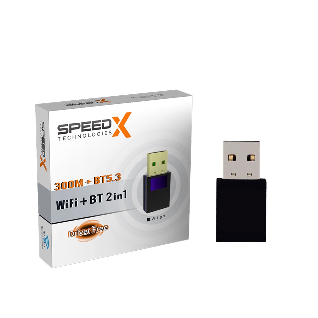 Speedx Alfa W107 (2-in-1) Wifi + Bluetooth 5.3 Usb Adapter 300mbps Plug & Play - 4
