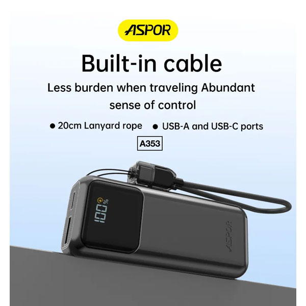 Aspor A353 Pd+qc 10000mah Mini Fast Charging Power Bank - 2
