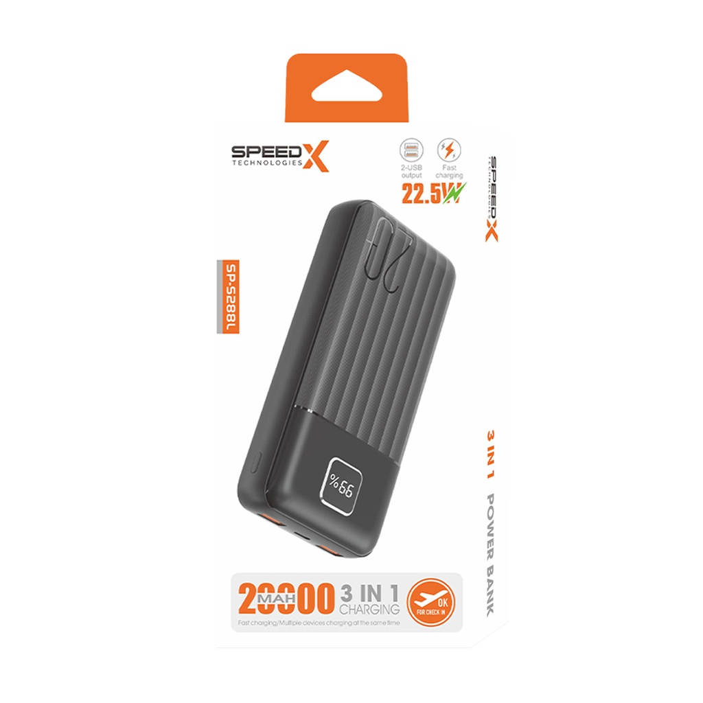 Speedx Sp-s288l 3in1 (22.5w) 20000mah Fast Charging Power Bank - 4