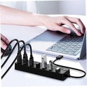 Speedx Sp-uhs307 7-port Expander Usb 3.0 Hub With Independent Switch Plug Play - 2