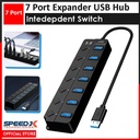 Speedx Sp-uhs307 7-port Expander Usb 3.0 Hub With Independent Switch Plug Play - 4