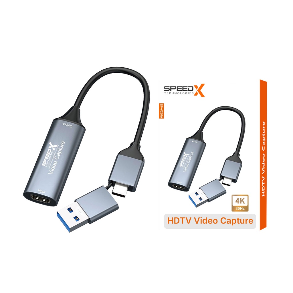 Speedx Sp-vc07a Video Capture 2in1 Usb A C To Hdmi Connector - 3
