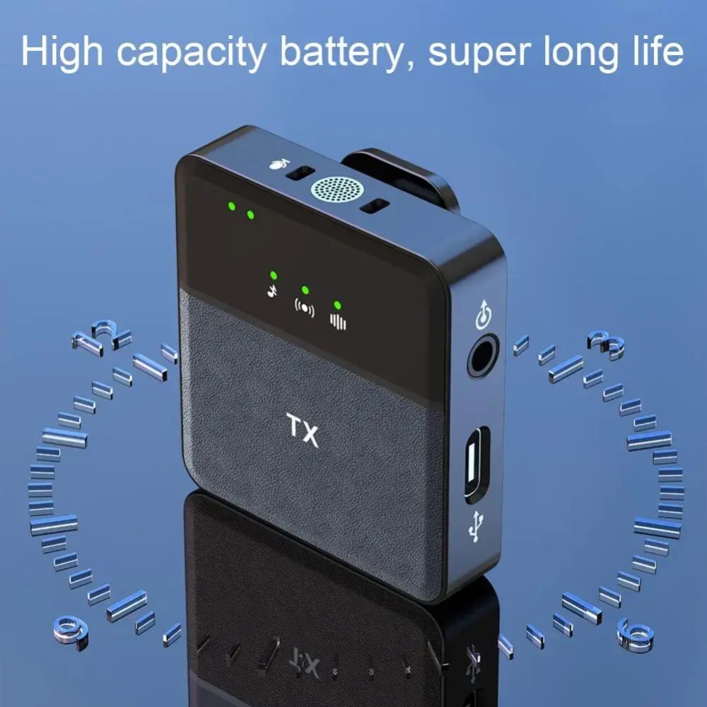 Sx8 2 In 1 Type-ciphone Single Professional Lavalier Wireless Microphone For Interview, Vlog, Live Mic Noise Reduction - 2