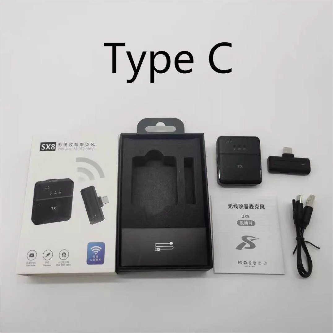 Sx8 Type-c Single Professional Lavalier Wireless Microphone For Interview, Vlog, Live Mic Noise Reduction - 4