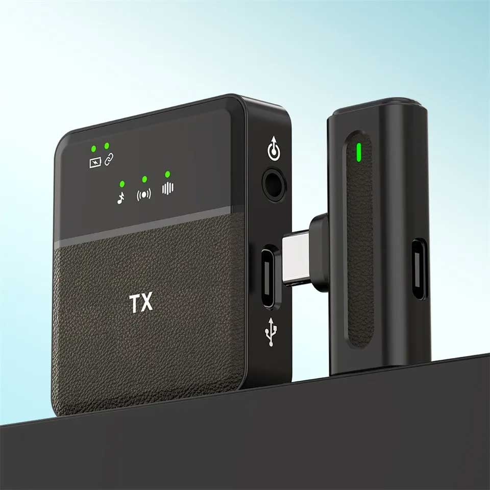 Sx8 Type-ciphone Dual Professional Lavalier Wireless Microphone For Interview, Vlog, Live Mic Noise Reduction - 2