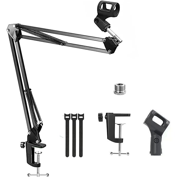 Syga 35 Metal Cantilever Microphone Desktop Universal Capacitor Wheat Stand (black) - 4