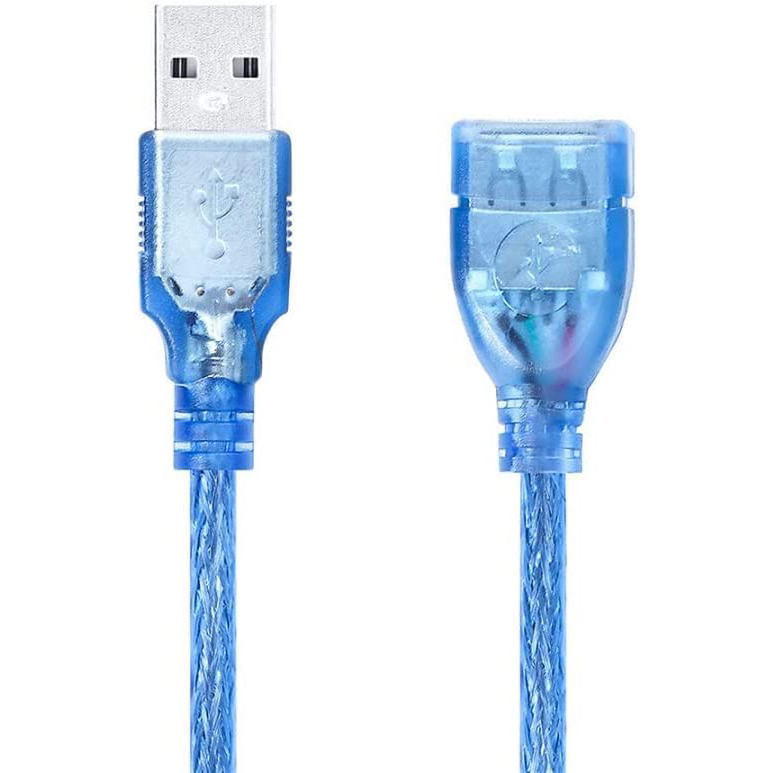 Usb Extension Male To Female 2.0 Crystal Blue (imported Cable) 1.5m - 2