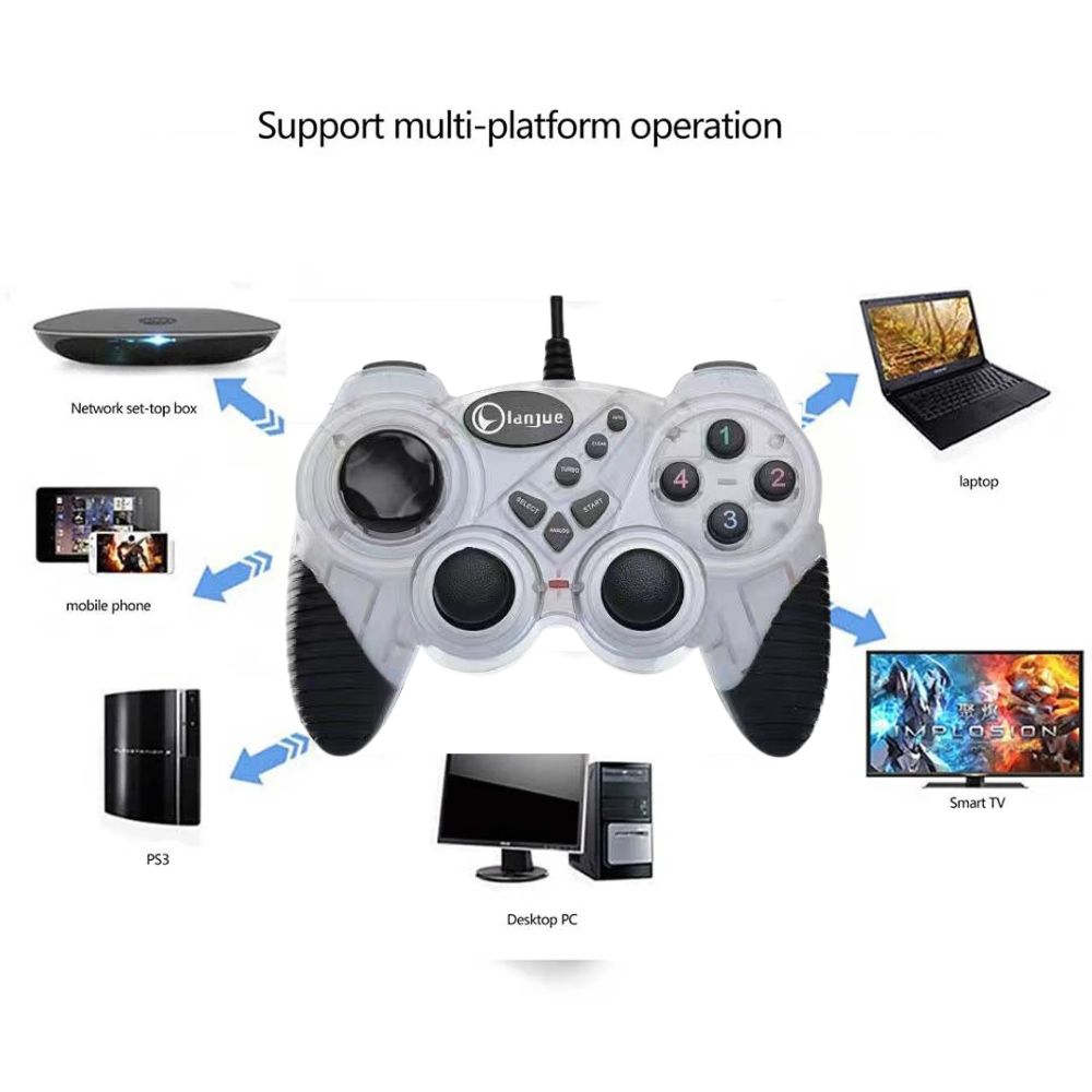 Usb L4000 Double Shock Usb Game Controller - 2