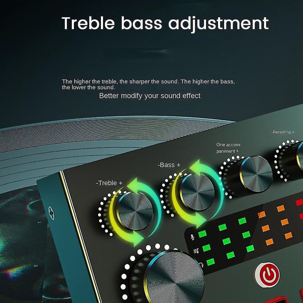 V10 Bm-800 Podcast Condenser Microphone Set With Live Sound Card, Rechargeable 12 Kinds Of Auxiliary Background For Karaoke Singing, Youtube Recording - 2