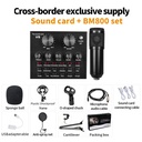 V10 Bm-800 Podcast Condenser Microphone Set With Live Sound Card, Rechargeable 12 Kinds Of Auxiliary Background For Karaoke Singing, Youtube Recording - 4