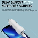 Aspor A910 Fast Car Charger Qc 3.0 Dual Aluminum Metal 38w Pd Portable - 3