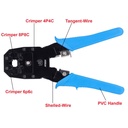Wj-315 Modular Network Crimping Tool Rj45 Rj11 Plug Blue Handle - 4