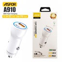 Aspor A910 Fast Car Charger Qc 3.0 Dual Aluminum Metal 38w Pd Portable - 4