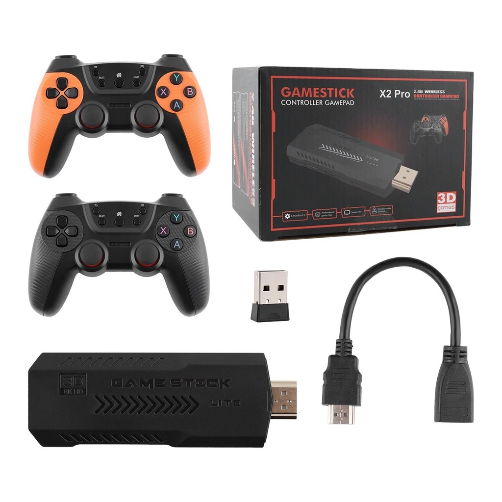 X2 Pro 64gb 35000+ Games 4k Game Stick 3d Retro Video Game Console - 4