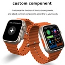 X8 Plus Ultra Smart Watch Series 8 Nfc 2.08 Inch Always-on Display & Wireless Charging 49mm With Wearfit Pro App Orange - 3