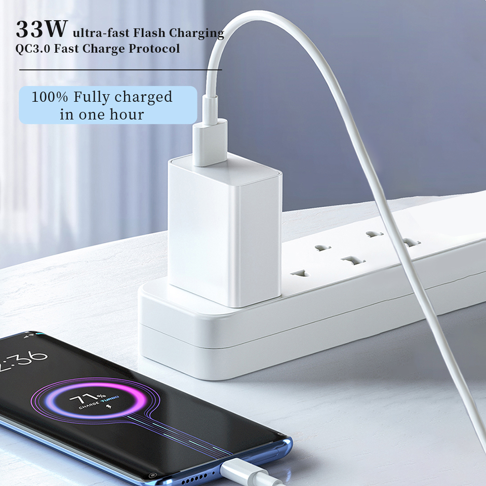 Xiaomi 33w Eu Plug Qc3.0 Fast Quick Wall Turbo Charger With Cable - 02 (1)