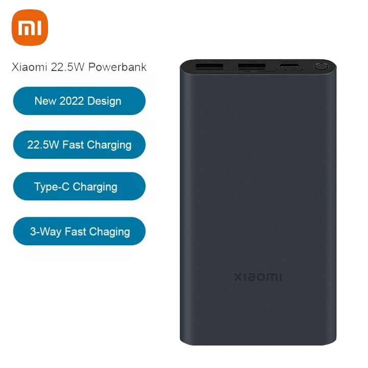 Xiaomi Mi 10000mah 22.5w Power Bank Usb-c Two-way Fast Charge Powerbank Portable Charger (black) - 3