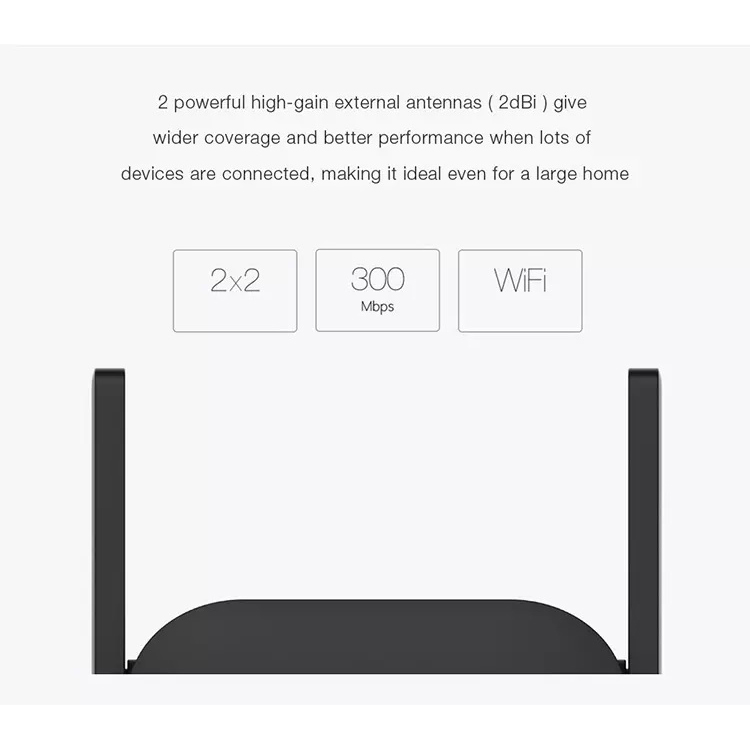 Xiaomi Mi Wifi Repeater Pro 300m Mi Amplifier Network Expander Router Power Extender 2 Antenna - 4