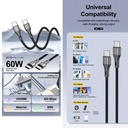 Aspor Ac-19 60w Type-c To Type-c Fast Charging Data Cable 1m - 3