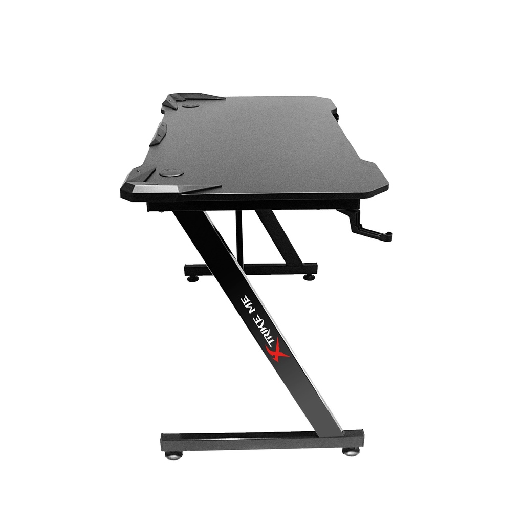 Xtrike Me Dk-02 Ergonomic Computer Desk With Headphone Hook And Cup Holder Z-shaped Legs Black - 3