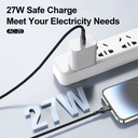 Aspor Ac-20 27w Type-c To Lightning Fast Charging Nylon Braided Data Cable 1.2m - 2