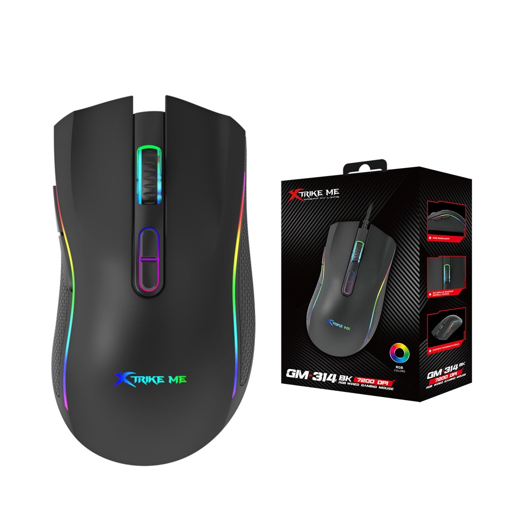 Xtrike Me Gm-314 Bk Wired Gaming Mouse Black - 4 (1)