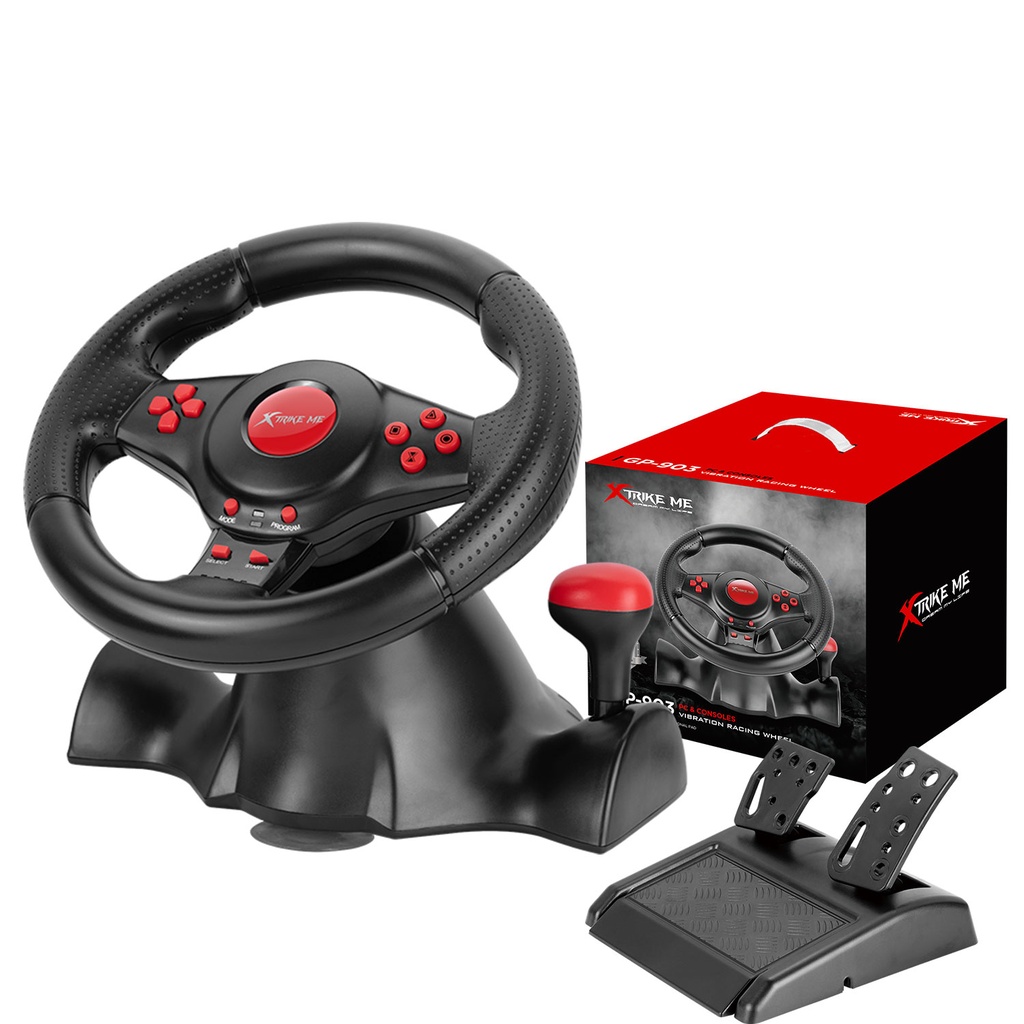 Xtrike Me Gp-903 Racing Wheel With Dual Vibration Motors Realistic Gaming Experience - 4