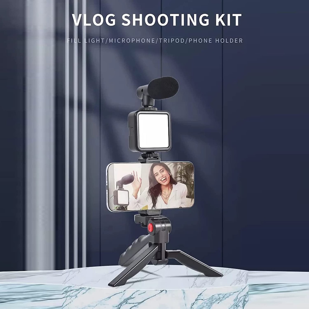 Ay-49 Video Making Kit Vlogging Tripod Triple Band Light - 3