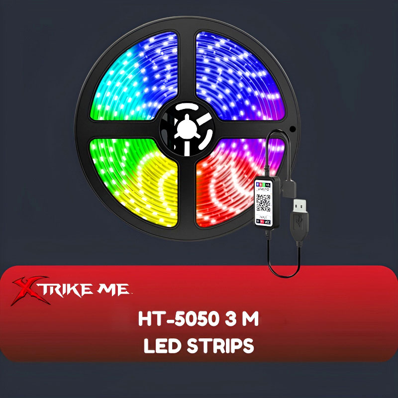 Xtrike Me Ht-5050-b3 Bluetooth V4.2 Rgb Led Strip With App Control - 3