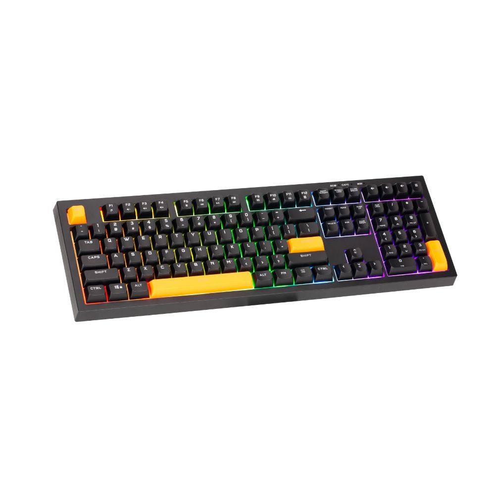 Xtrike Me Kb-512 Bk 108 Key Wired Mechanical Feel Usb-c Keyboard Black - 2