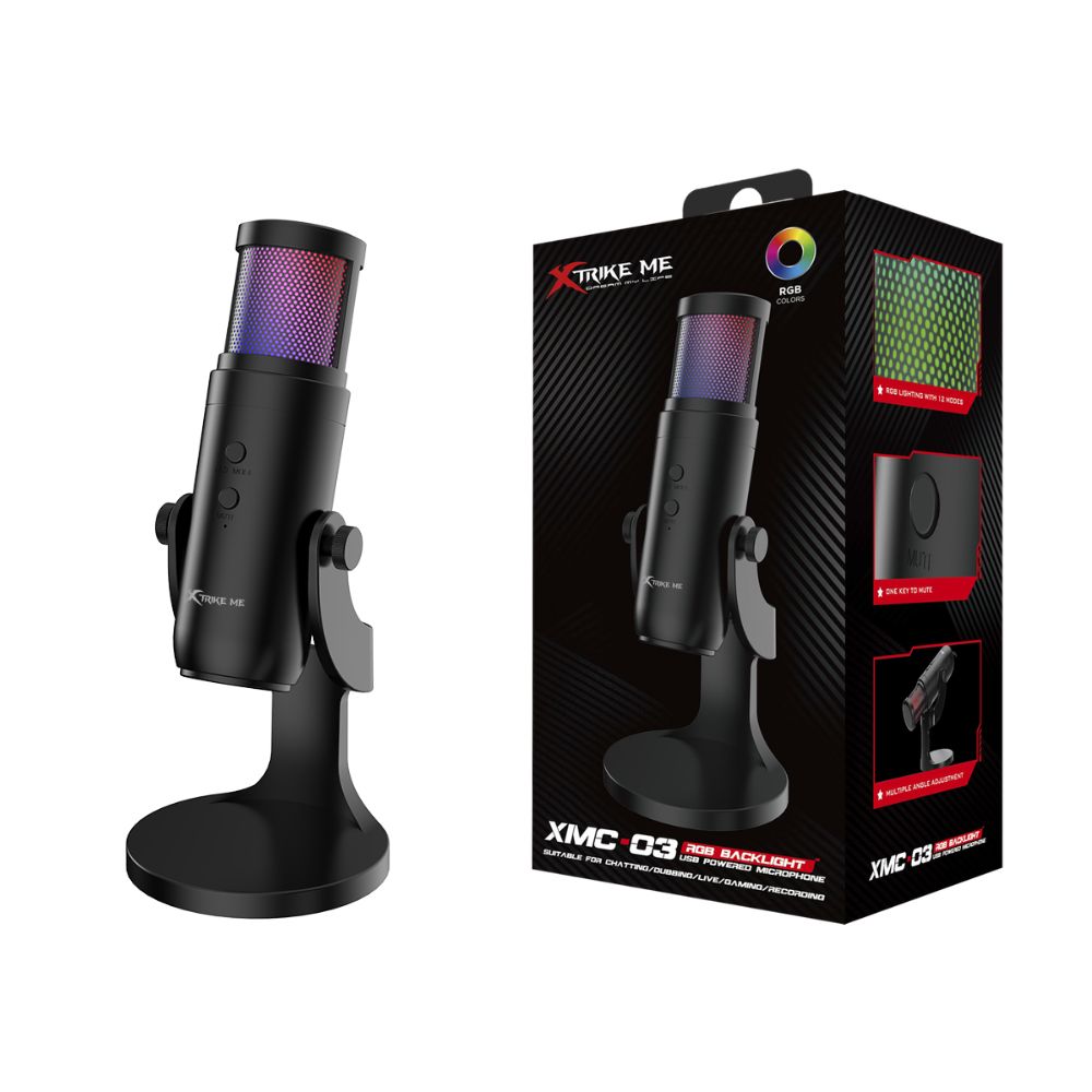 Xtrike Me Xmc03 Usb 12 Rgb Light Gaming Microphone - 04