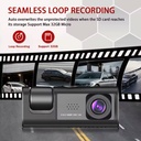 Y16 3 Channel Dash Cam Hd 1080p (170° Ultra-wide-angle A+ Lens) Front Rear Video - 4