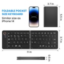B023 11 Inch Foldable & Rechargeable Bluetooth Keyboard - 4