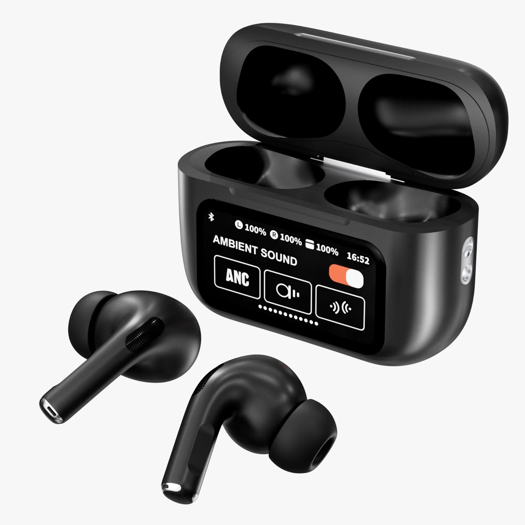 Black New A9 Pro Apple Airpods Ancenc Zhongkelqnxun Touch Control Bt 5.4 Earbuds - 2