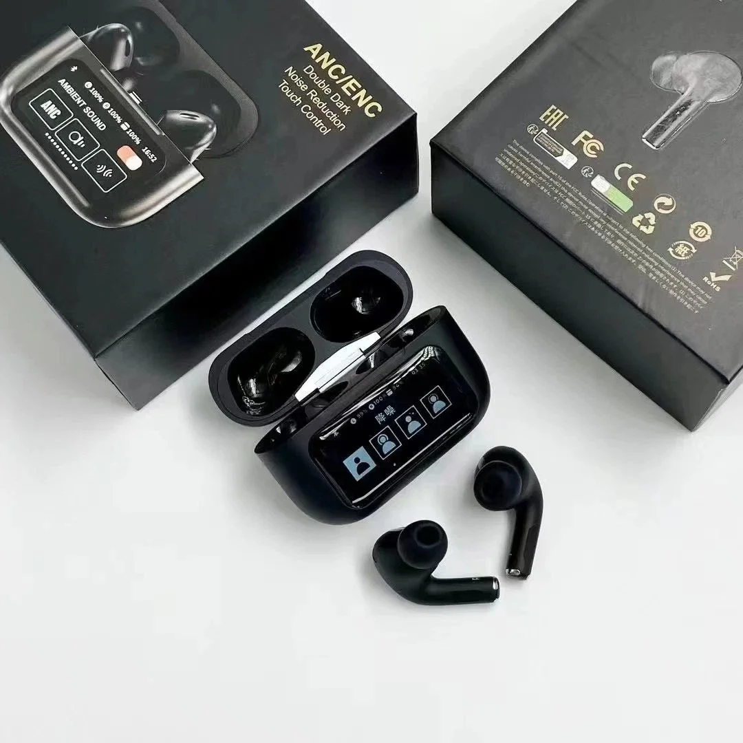 Black New A9 Pro Apple Airpods Ancenc Zhongkelqnxun Touch Control Bt 5.4 Earbuds - 4
